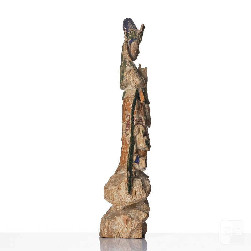 A wooden sculpture of Guanyin, - 图8